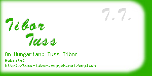tibor tuss business card